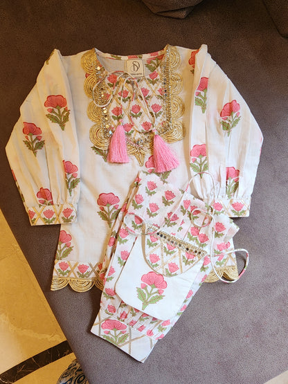 Pretty Pink Orchid Kurta Set