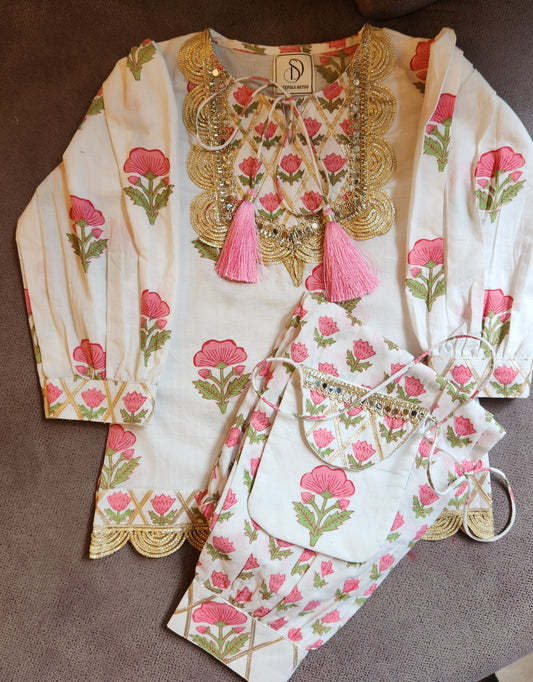 Pretty Pink Orchid Kurta Set