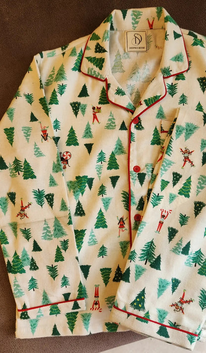 Lift 'Em Up Elves Flannel Nightsuit