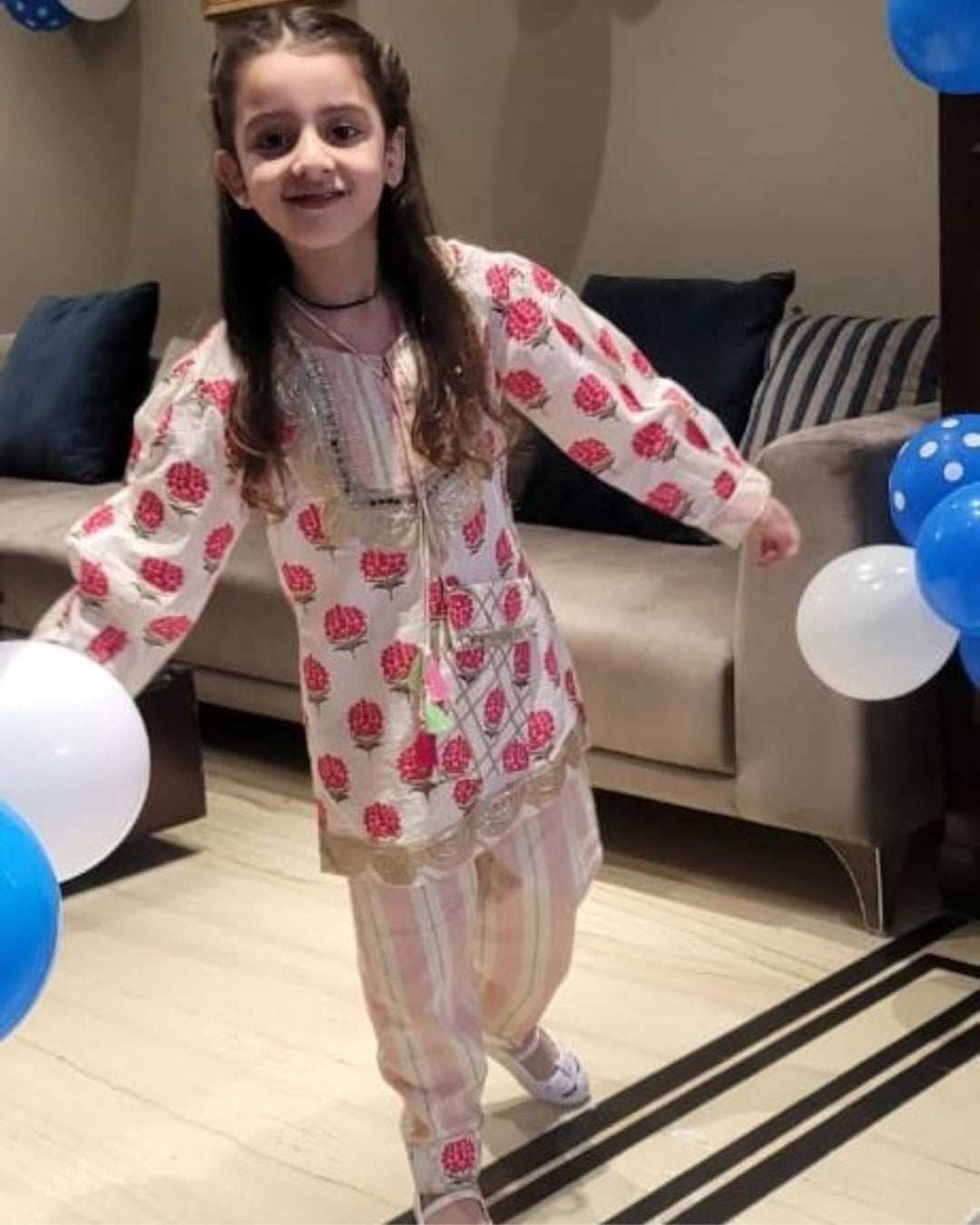 Scarlett Red Booti Kurta and Pants With Envelope Bag