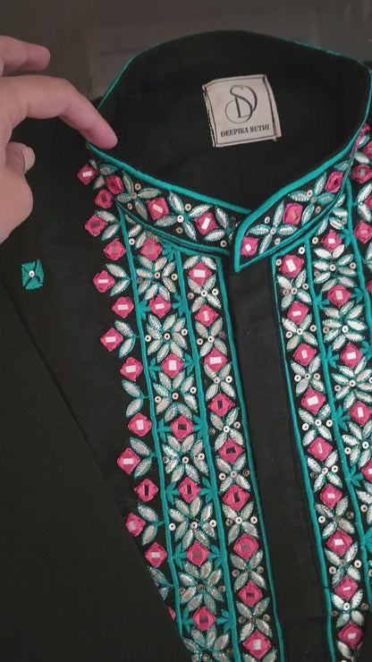 Midnight Mirror Opulence Kurta Set