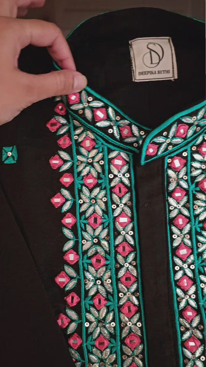 Midnight Mirror Opulence Kurta Set